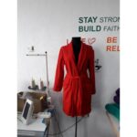 Halat polar scurt rosu