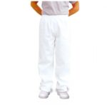 Pantalon alb tercot pentru fabrici