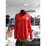 Camasa rosie de paza din poplin