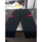 Pantaloni de paza negri cu rosu