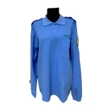 Bluza polo cu maneca lunga si epoleti