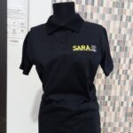 Tricou polo negru restaurante , model broderie