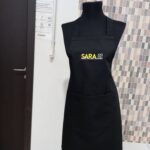 Sort  negru cu pieptar , model cu broderie