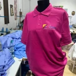 Tricou polo roz personalizat