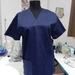 Bluză bleumarin cu anchior , material tercot