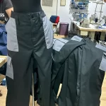 Pantalon pază negru cu gri ,6 buzunare