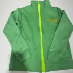 Bluză verde bumbac , model cu broderie