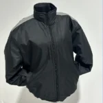 Geacă pază neagră , model cu epoleți gri , matlasata