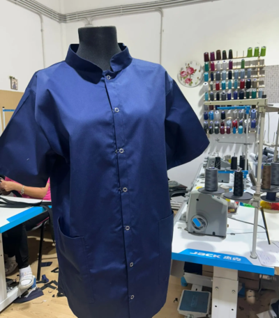 Tunică bucătar, model cu capse